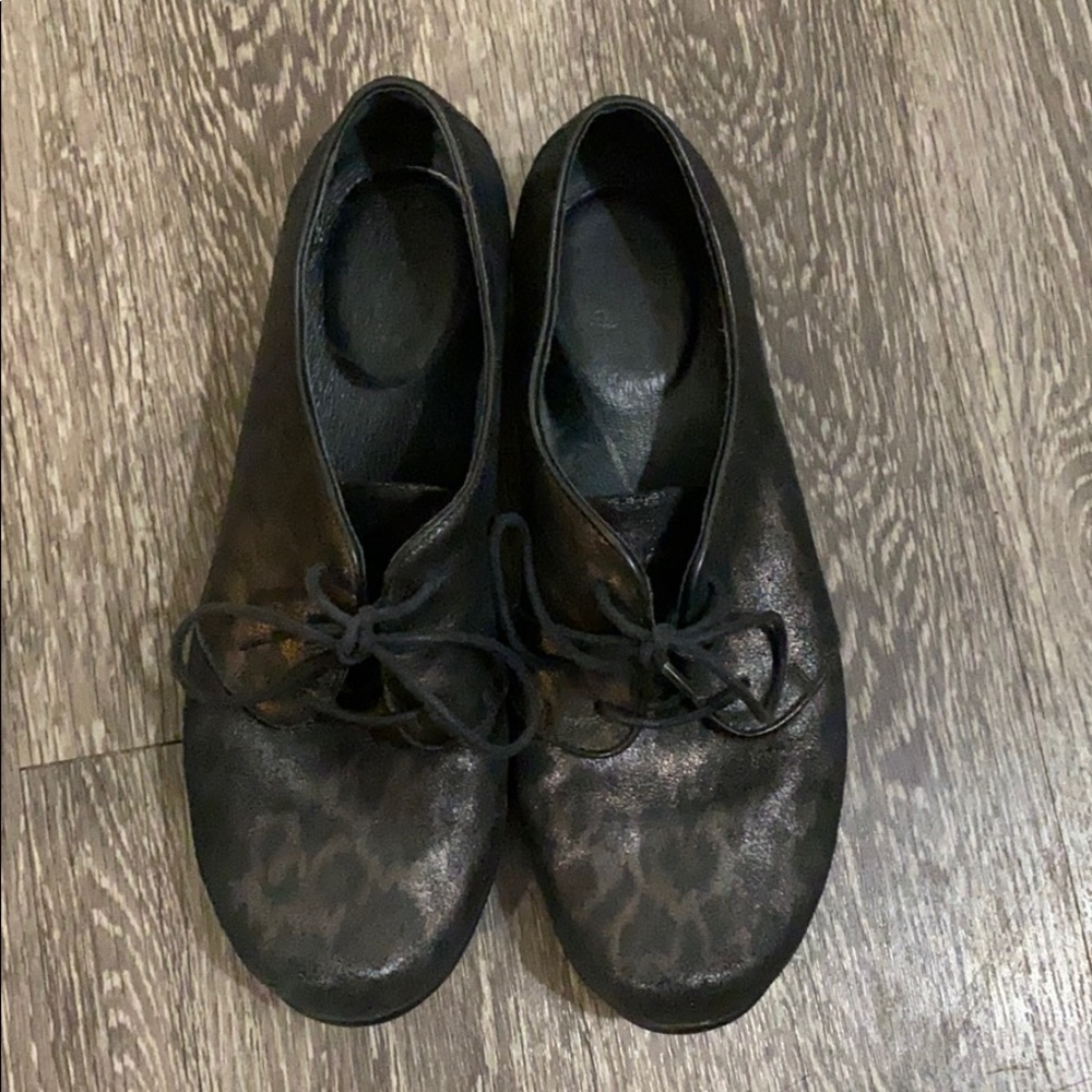 Dansko Olive Leopard Oxfords
